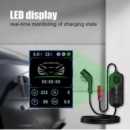 Immax - Tragbare Ladestation für Elektrofahrzeuge AC Typ 2 32A/380V 22kW 5m mit Tasche
