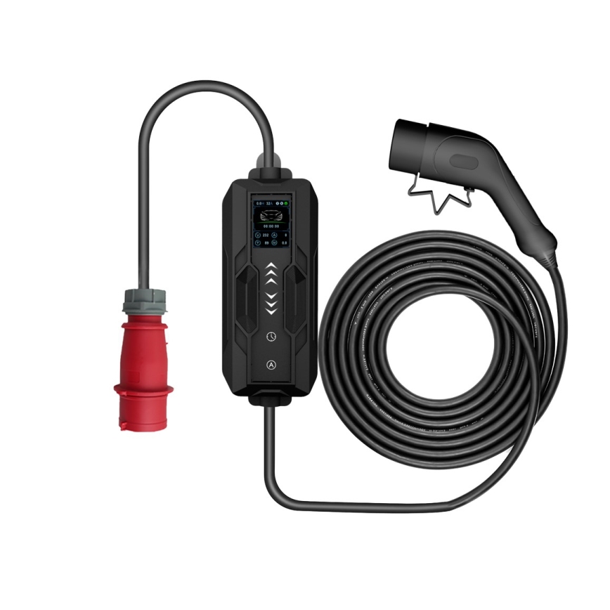 Immax - Tragbare Ladestation für Elektrofahrzeuge AC Typ 2 32A/380V 22kW 5m mit Tasche