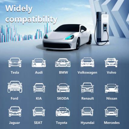Immax - Tragbare Ladestation für Elektrofahrzeuge AC Typ 2 32A/380V 22kW 5m mit Tasche
