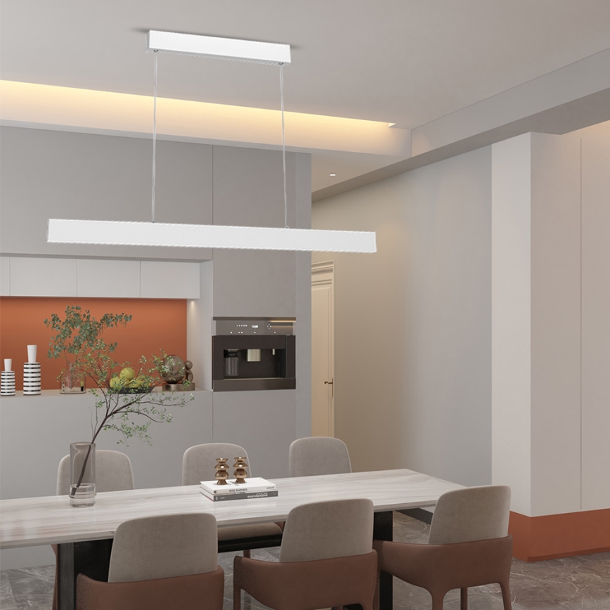 Immax NEO 07075L-LED Dimmbarer Seil-Pendelleuchte LISTON weiß LED/18W/230V Tuya + Fernbedienung