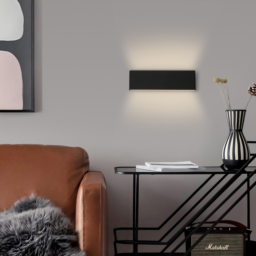 Immax NEO 07086L - LED dimmbares Wandleuchte LISTON LED/8W/230V schwarz Tuya + Fernbedienung