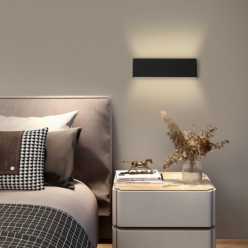 Immax NEO 07086L - LED dimmbares Wandleuchte LISTON LED/8W/230V schwarz Tuya + Fernbedienung