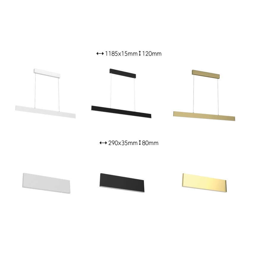 Immax Neo 07129L - LED dimmbare Wandleuchte LISTON LED/8W/230V gold Tuya + Fernbedienung