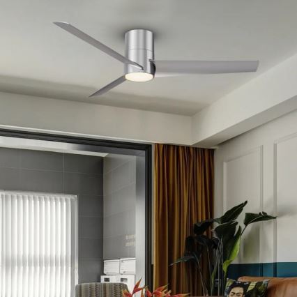 Immax NEO 07135-S - LED-Deckenventilator FRESH LED/18W/230V Wi-Fi Tuya matt Chrom + Fernbedienung