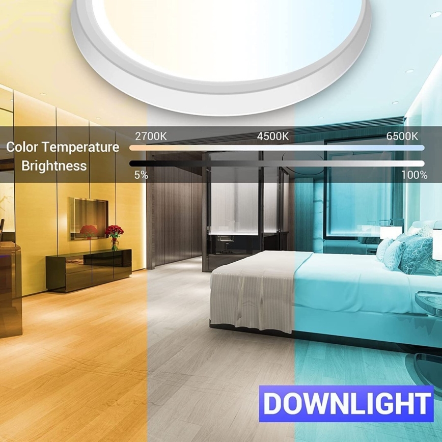 Immax NEO 07164-40 - LED RGB+CCT dimmbare Deckenleuchte NEO LITE TUDO LED/50W/230V Wi-Fi Tuya + Fernbedienung