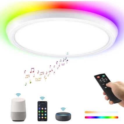 Immax NEO 07164-40 - LED RGB+CCT dimmbare Deckenleuchte NEO LITE TUDO LED/50W/230V Wi-Fi Tuya + Fernbedienung