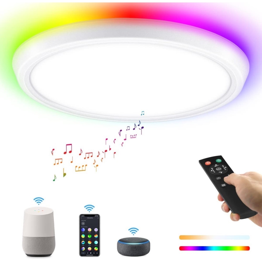 Immax NEO 07164-40 - LED RGB+CCT dimmbare Deckenleuchte NEO LITE TUDO LED/50W/230V Wi-Fi Tuya + Fernbedienung