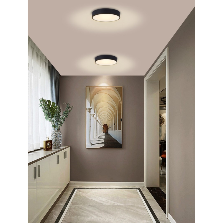 Immax NEO 07201L - LED dimmbares Deckenleuchte RONDATE LED/28W/230V schwarz Tuya + Fernbedienung