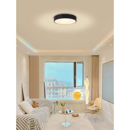Immax NEO 07201L - LED dimmbares Deckenleuchte RONDATE LED/28W/230V schwarz Tuya + Fernbedienung