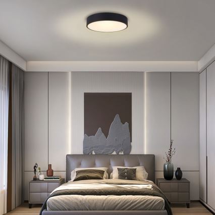 Immax NEO 07201L - LED dimmbares Deckenleuchte RONDATE LED/28W/230V schwarz Tuya + Fernbedienung
