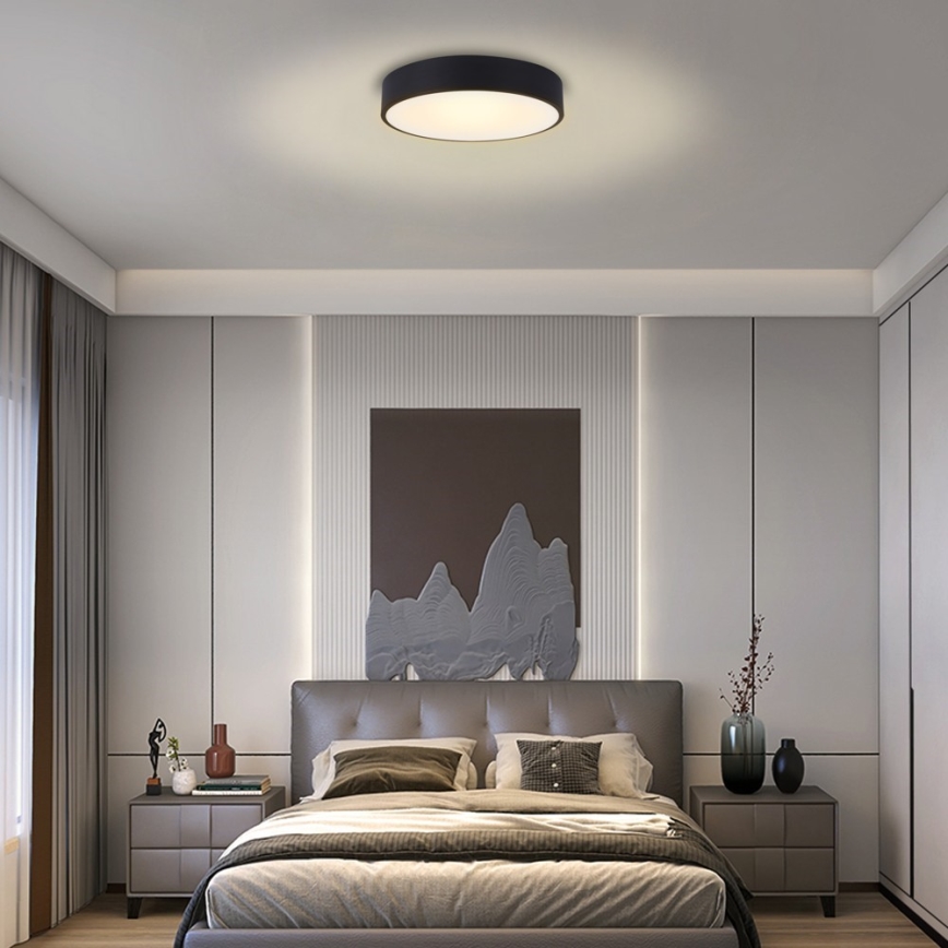 Immax NEO 07201L - LED dimmbares Deckenleuchte RONDATE LED/28W/230V schwarz Tuya + Fernbedienung