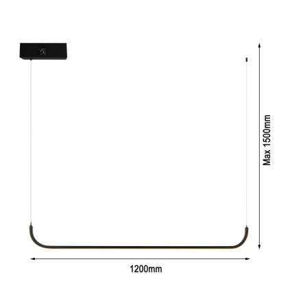Immax NEO 07221L - LED dimmbare Hängeleuchte an Seil NEO LITE PATTINI LED/26W/230V 2700-6500K Wi-Fi Tuya + Fernbedienung