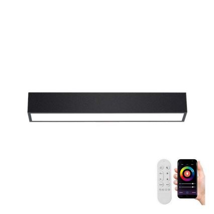 Immax NEO 07254L - LED dimmbares Deckenleuchte NEO LITE LUNGO LED/20W/230V 3000-6000K Wi-Fi Tuya schwarz + Fernbedienung