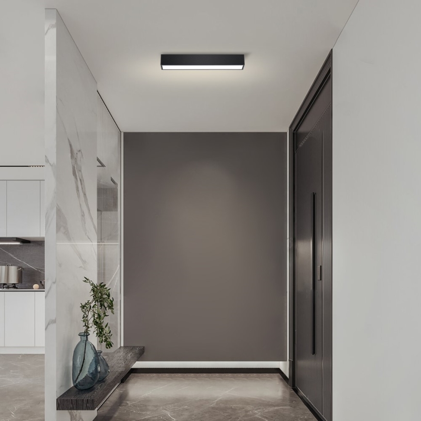 Immax NEO 07254L - LED dimmbares Deckenleuchte NEO LITE LUNGO LED/20W/230V 3000-6000K Wi-Fi Tuya schwarz + Fernbedienung