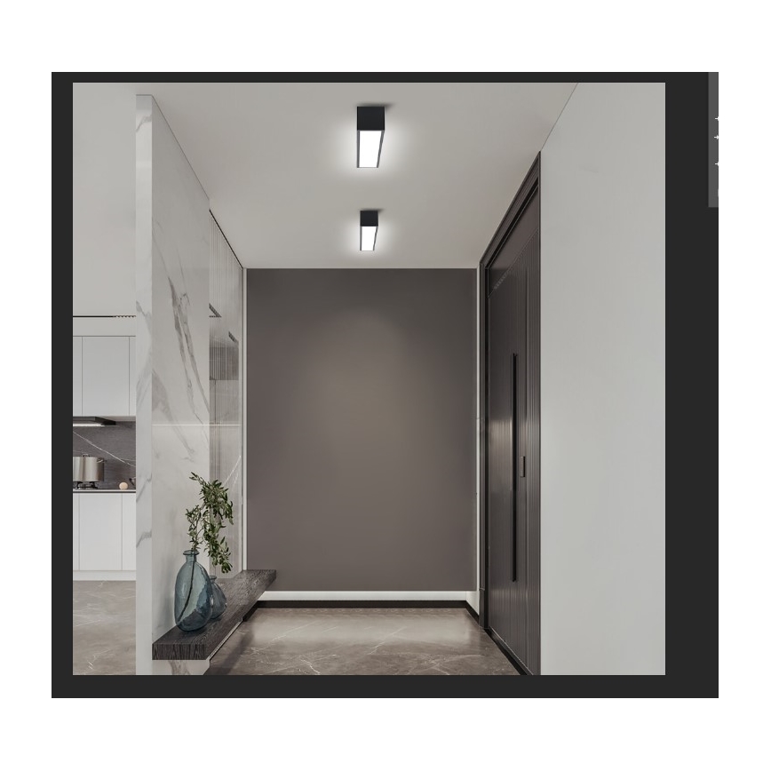 Immax NEO 07254L - LED dimmbares Deckenleuchte NEO LITE LUNGO LED/20W/230V 3000-6000K Wi-Fi Tuya schwarz + Fernbedienung