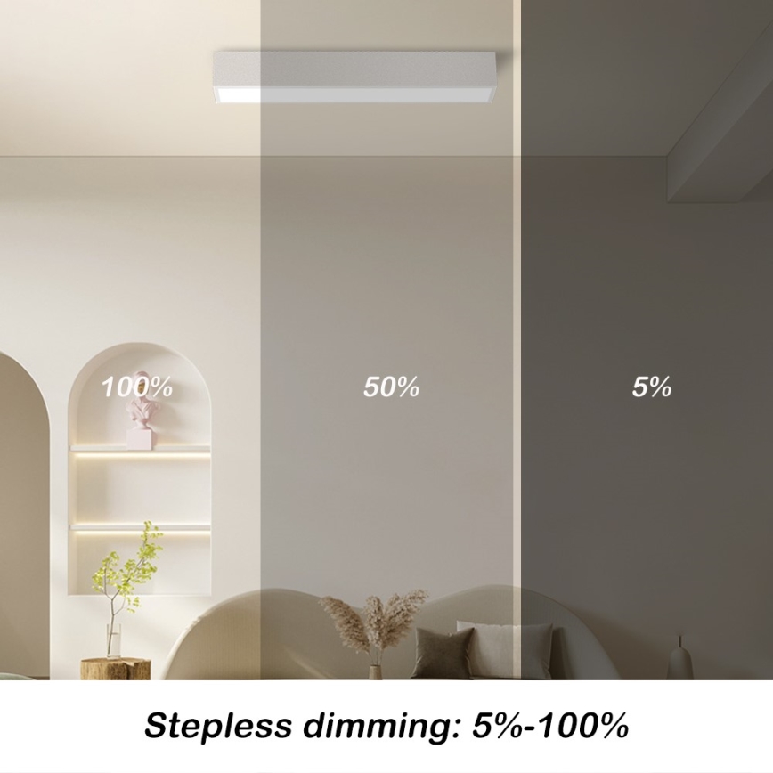 Immax NEO 07257L - LED dimmbares Deckenleuchte NEO LITE LUNGO LED/20W/230V 3000-6000K Wi-Fi Tuya weiß + Fernbedienung