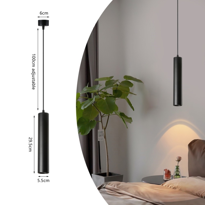 Immax NEO 07271Z - LED RGB+CCT dimmbare Pendelleuchte an Seil NEO PUNTO 1xGU10/4,8W/230V Tuya