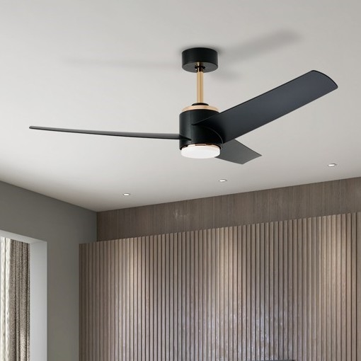 Immax NEO 07280L - Dimmbarer LED-Deckenventilator BEAUTY LED/18W/230V Wi-Fi Tuya schwarz + Fernbedienung