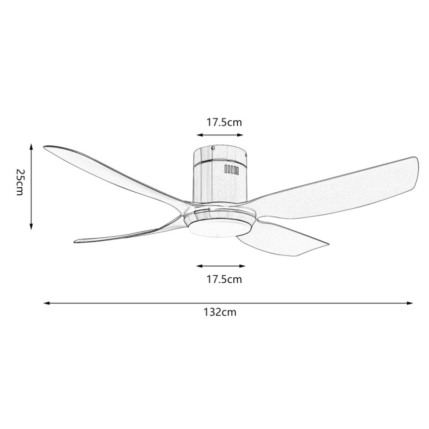 Immax NEO 07282L - LED+CCT Dimmbarer Deckenventilator PURE LED/24W/230V 3000/4000/6000K Wi-Fi Tuya + Fernbedienung