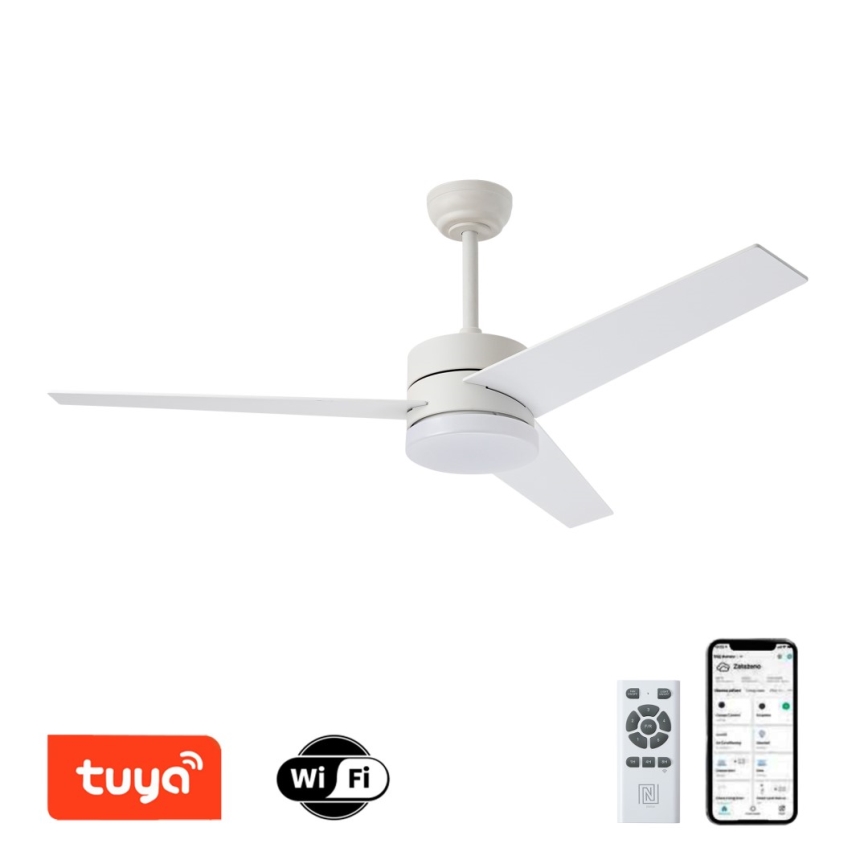 Immax NEO 07284L - LED+CCT dimmbarer Deckenventilator VARIABLE LED/24W/230V 3000/4000/6000K Wi-Fi Tuya Ø 132 cm + Fernbedienung