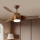 Immax NEO 07286L - Dimmbarer LED-Deckenventilator WAVE LED/18W/230V Wi-Fi Tuya braun + Fernbedienung