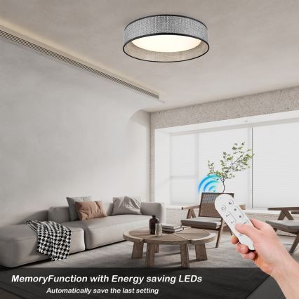 Immax NEO 07287L - LED+CCT dimmbare Deckenleuchte LONA LED/36W/230V 3000-6000K Wi-Fi Tuya Ø 45,5 cm+ Fernbedienung
