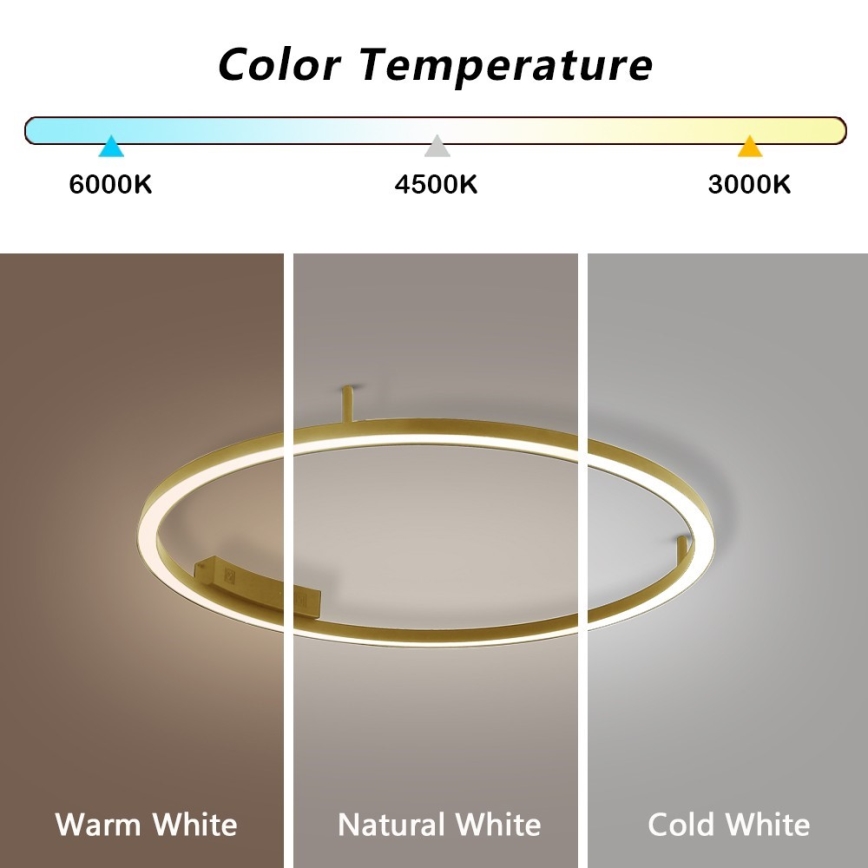 Immax NEO 07291-80G - LED+CCT dimmbare Deckenleuchte FINO LED/55W/230V 2700–6500K Tuya Ø 80 cm + Fernbedienung