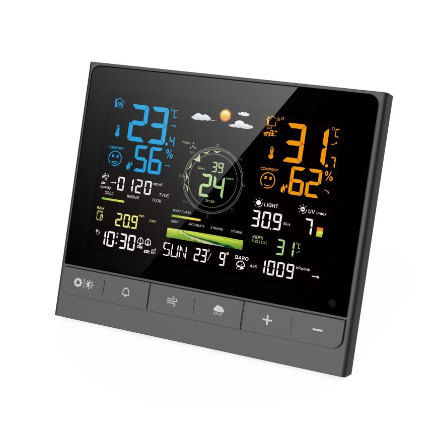 Immax NEO 07528L - Professionelle 7-in-1-Wetterstation NEO LITE SMART 5V/2xAAA + 3xAA