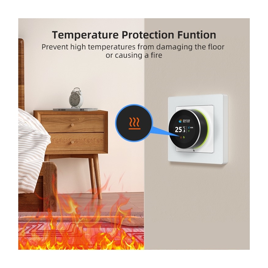 Immax NEO 07534L - SMART-Thermostat für Fußbodenheizung 230V/3A Wi-Fi Tuya