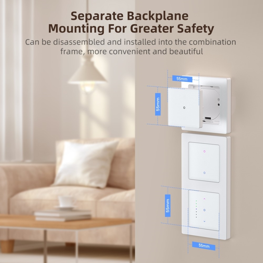 Immax NEO 07538L - 1-Tasten-SMART-Schalter 230 V Wi‑Fi (Tuya)