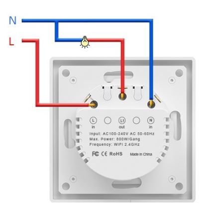 Immax NEO 07538L - 1-Tasten-SMART-Schalter 230 V Wi‑Fi (Tuya)