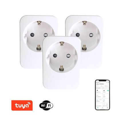 Immax NEO 07761C - SET 3x Intelligente Steckdose NEO LITE 3680W/230V/16A Wi-Fi Tuya SCHUKO
