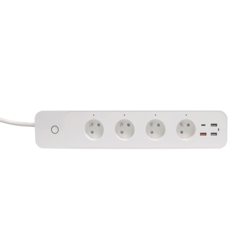 Immax NEO 07771L - Verlängerungskabel NEO LITE Smart 4AC+3xUSB+1xUSB C Wi-Fi Tuya