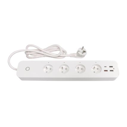 Immax NEO 07771L - Verlängerungskabel NEO LITE Smart 4AC+3xUSB+1xUSB C Wi-Fi Tuya