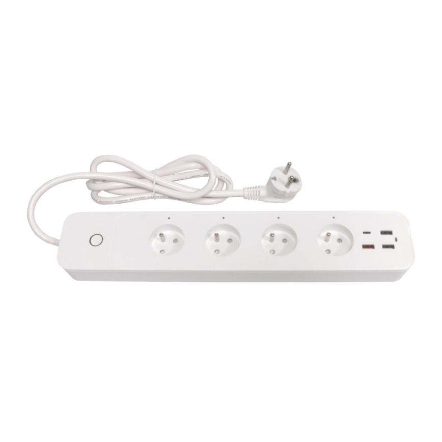 Immax NEO 07771L - Verlängerungskabel NEO LITE Smart 4AC+3xUSB+1xUSB C Wi-Fi Tuya