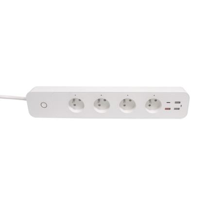 Immax NEO 07771L - Verlängerungskabel NEO LITE Smart 4AC+3xUSB+1xUSB C Wi-Fi Tuya