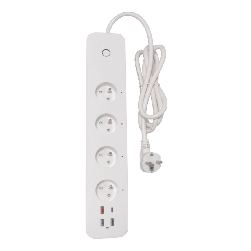 Immax NEO 07771L - Verlängerungskabel NEO LITE Smart 4AC+3xUSB+1xUSB C Wi-Fi Tuya
