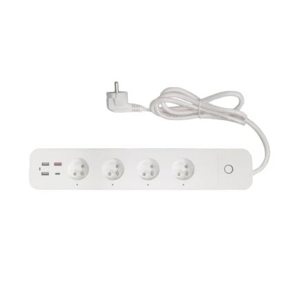 Immax NEO 07771L - Verlängerungskabel NEO LITE Smart 4AC+3xUSB+1xUSB C Wi-Fi Tuya