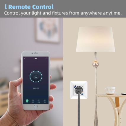 Immax NEO 07801L - Intelligente Steckdose 16A/230V + 1x USB-A + 1x USB-C Tuya SCHUKO