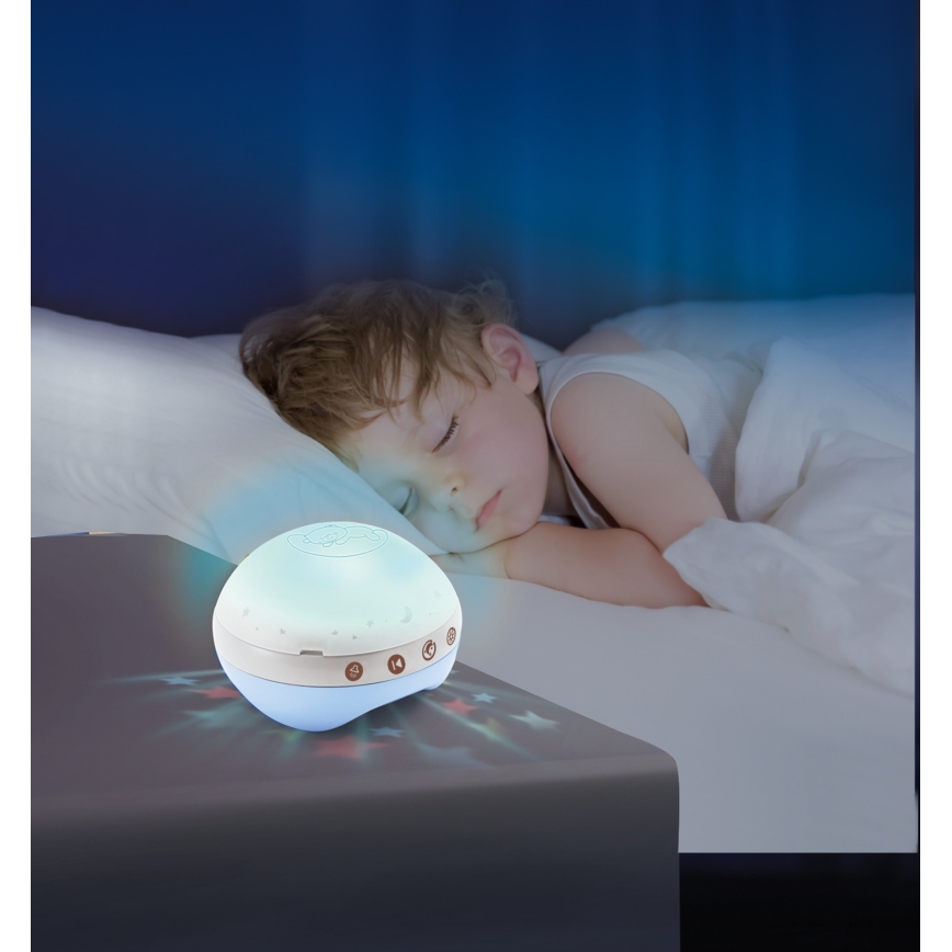 Infantino - Mobile mit Melodie 3in1 für das Babybett, 3xAAA, blau