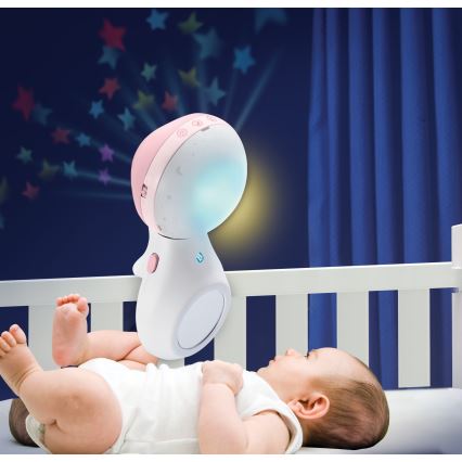 Infantino - Mobile mit Melodie 3in1 für das Babybett, 3xAAA, rosa