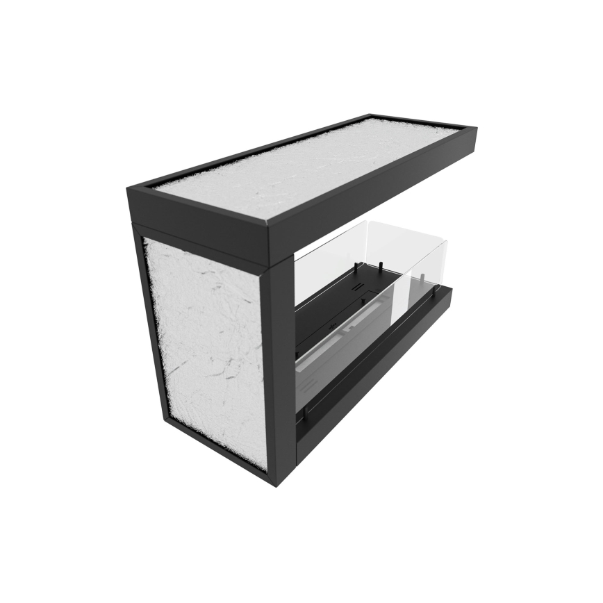 InFire – BIO-Eckkamin 80x50 cm 3kW bifazial