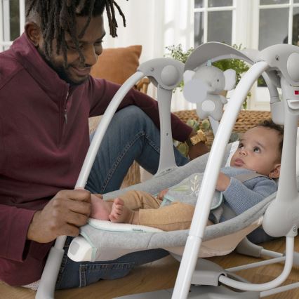 Ingenuity - Kinderwippe mit Vibration und Melodie 2in1 SWELL 4xD + 1xC