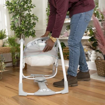 Ingenuity - Kinderwippe mit Vibration und Melodie 2in1 SWELL 4xD + 1xC
