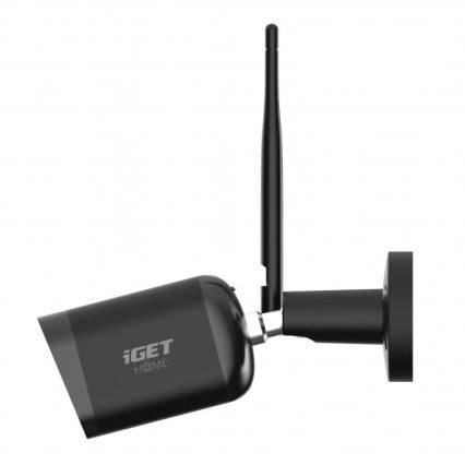 Intelligente Außenkamera mit Full HD 1080p Sensor 12V IP65 Wi-Fi Tuya Schwarz