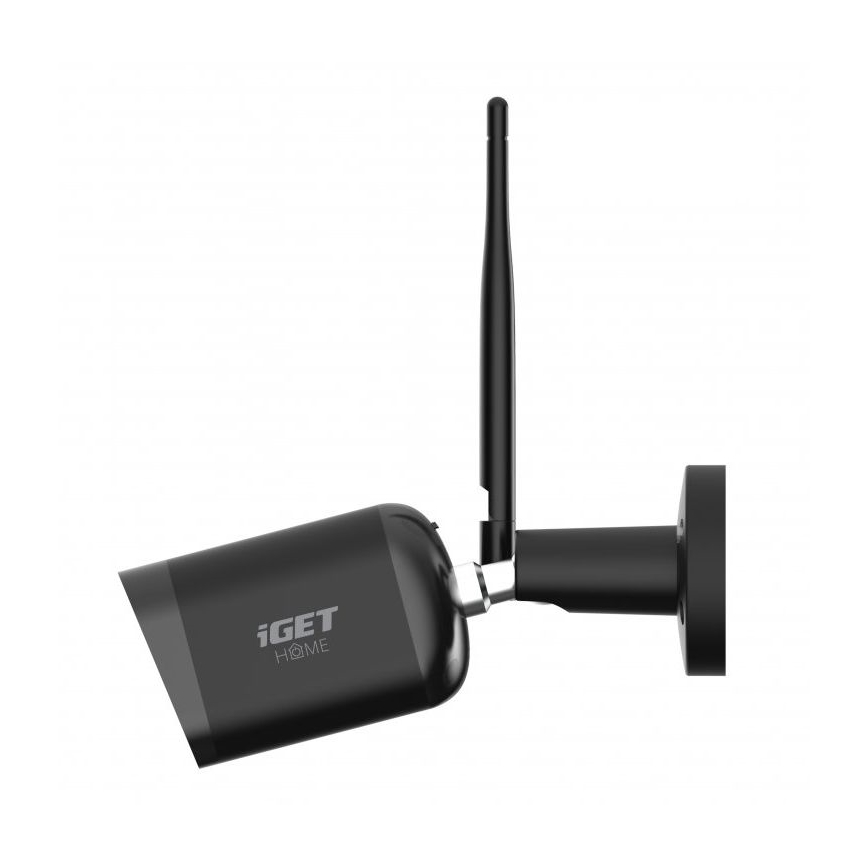 Intelligente Außenkamera mit Full HD 1080p Sensor 12V IP65 Wi-Fi Tuya Schwarz