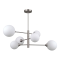 ITALUX - Deckenleuchte EVORA mit Stange 6xG9/5W/230V Nickel