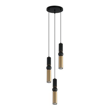 ITALUX - Hängeleuchte an Schnur ISIDORA 3xGU10/25W/230V schwarz/bronzen