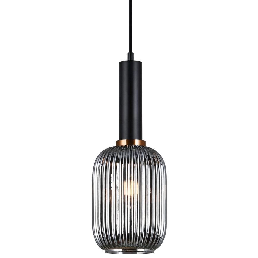 ITALUX - Hängeleuchte auf Kabel ANTIOLA 1xE27/40W/230V Ø 15 cm schwarz