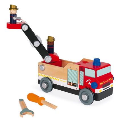 Janod - Holzbausatz BRICOKIDS Feuerwehrwagen